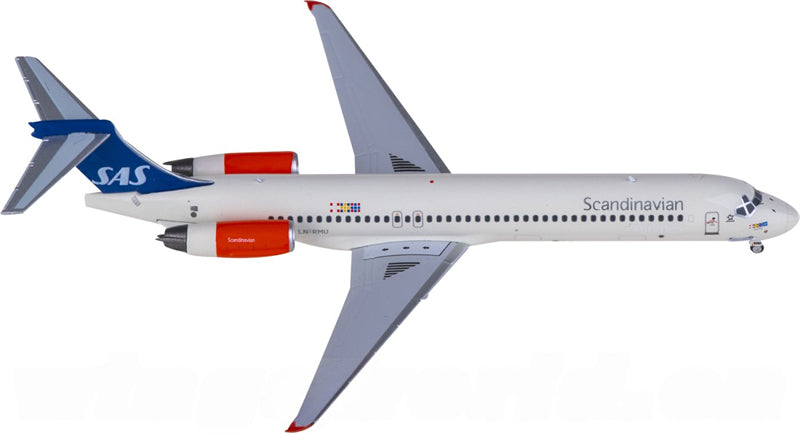 NG Models SAS for McDonnell Douglas MD-87 LN-RMU 1:400 Airplane Pre-built Airliner Model Display
