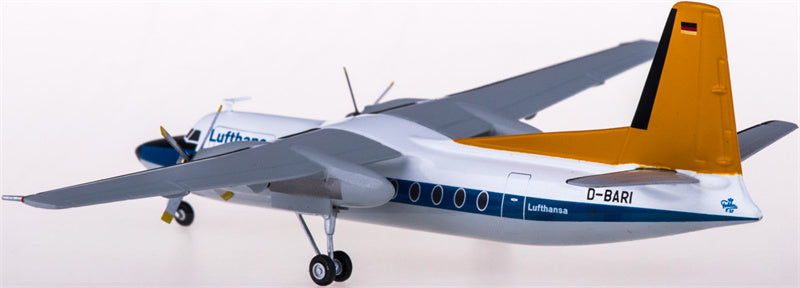 Herpa Lufthansa for Fokker F-27 Friendship D-BARI 1:200 Aircraft Pre-built Airliner Model Display