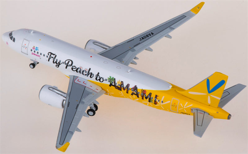 JC Wings Peach Aviation for Airbus A320 JA08VA 1:400 Airplane Pre-built Airliner Model Display