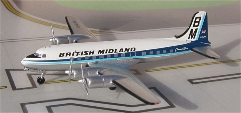 AeroClassics British Midland CL-4 G-ALHY 1:400 Aircraft Pre-built Airliner Model Display