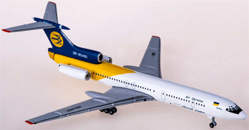 AeroClassics Air Ukraine for Tupolev Tu-154 UR-85460 1:400 Airplane Pre-built Airliner Model Display