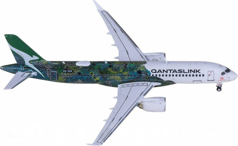 Geminijets Qantas Airways for Airbus A220-300 VH-X4A 1:400 Airplane Pre-built Airliner Model Display