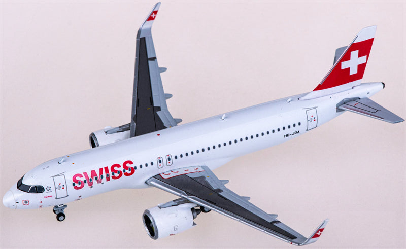 JC Wings Swiss for Airbus A320neo HB-JDA 1:400 Airplane Pre-built Airliner Model Display