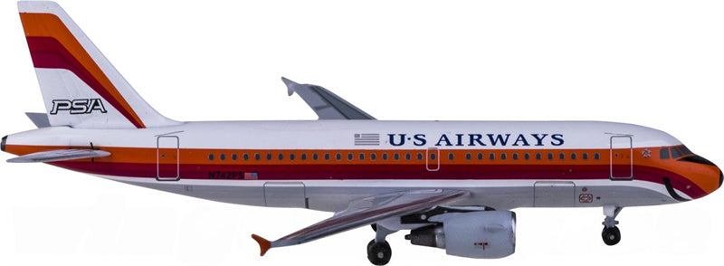 AeroClassics US Airways Airbus A319 N742PS PSA 1:400 Diecast Model view 2
