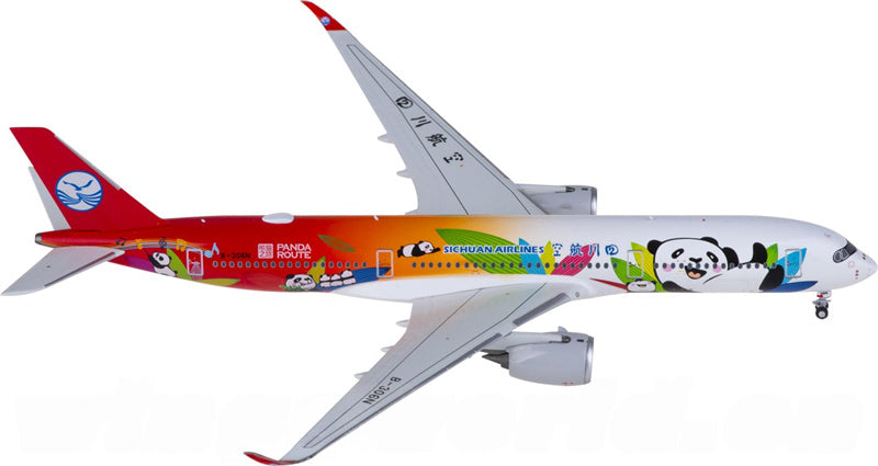 NG Models Sichuan Airlines Airbus A350-900 B-306N 1:400 Diecast Model view 4