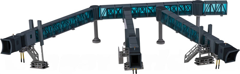 JC Wings Airport Passenger Bridge A380 Blue 1:200 Accessory Model view 1
