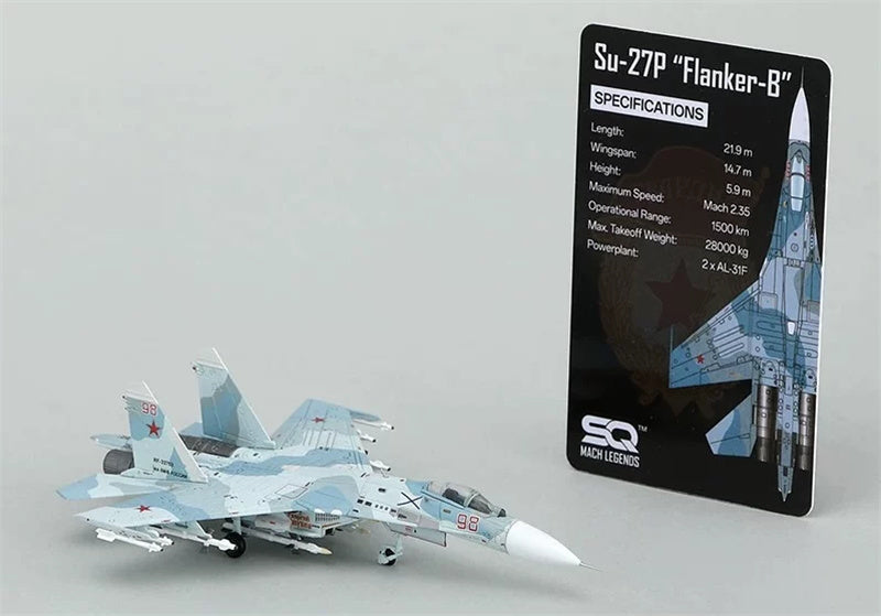 SQ Wings Baltic Fleet Naval Aviation Su-27P RF-33753 1:200 Model 2022 Red 98