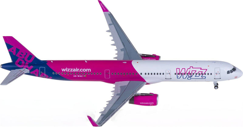 NG Models Wizz Air for Airbus A321neo A6-WAC 1:400 Airplane Pre-built Airliner Model Display