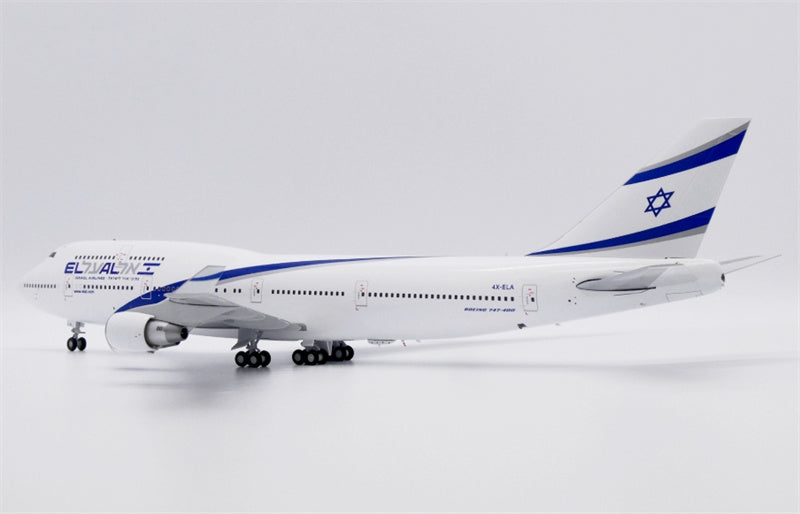 JC Wings El Al for Boeing 747-400 4X-ELA w/ Aviationtag 1:200 Airplane Pre-built Airliner Model Display