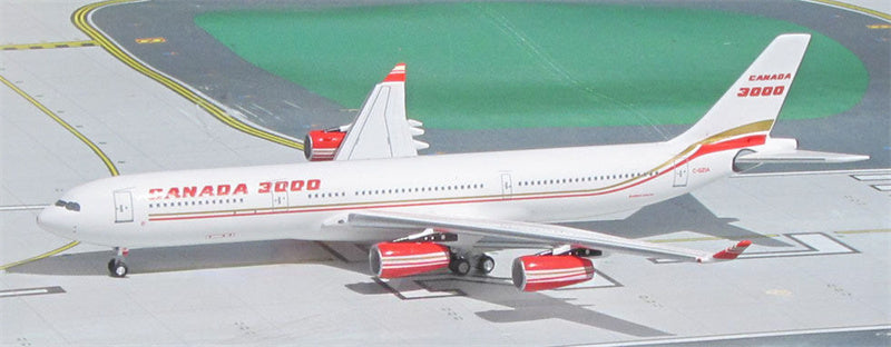 AeroClassics Canada 3000 for Airbus A340-300 C-GZIA 1:400 Airplane Pre-built Airliner Model Display