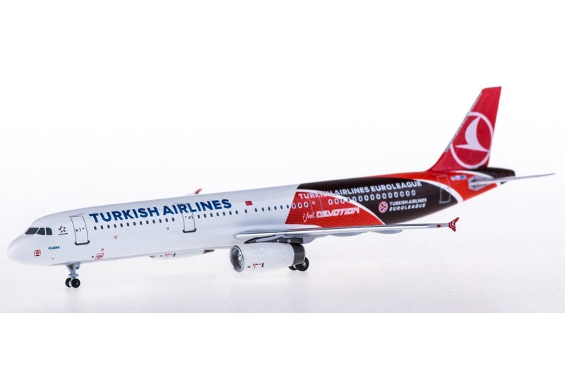 AeroClassics Turkish Airlines Airbus A321 TC-JRO 1:400 Aircraft Pre-built Airliner Model Display