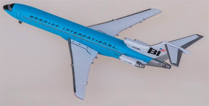 Herpa Braniff International Boeing 727-200 N403BN 1:500 Aircraft Pre-built Airliner Model Display