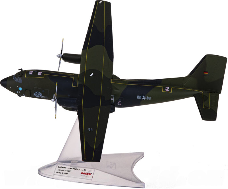 Herpa Luftwaffe Transall C-160 50+86 1:200 Diecast Model view 2