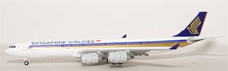 Hxmodels Singapore Airlines Airbus A340-500 9V-SGA flaps down 1:400 Diecast Model view 4