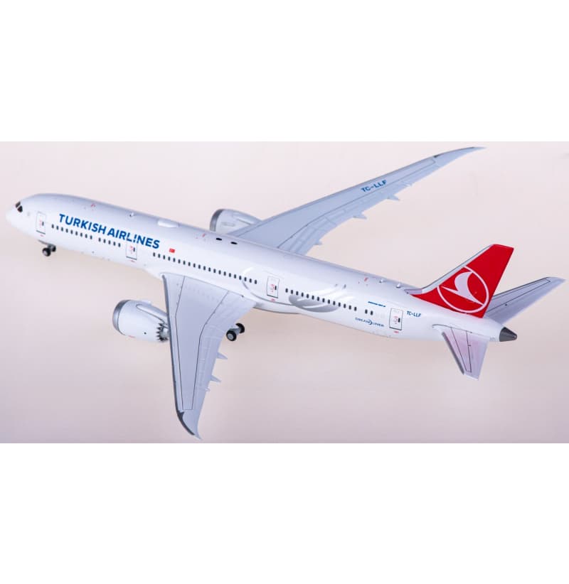 JC Wings Turkish Airlines Boeing 787-9 Dreamliner TC-LLF 1:400 Aircraft Pre-built Airliner Model Display