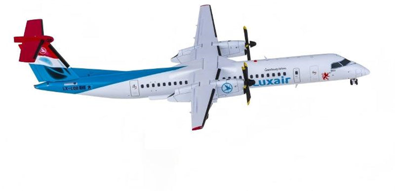 JC Wings Luxair for Bombardier for Dash 8 Q400 LX-LQB 1:200 Aircraft Pre-built Airliner Model Display