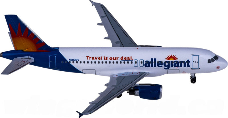AeroClassics Allegiant for Airbus A319 N302NV 1:400 Airplane Pre-built Airliner Model Display