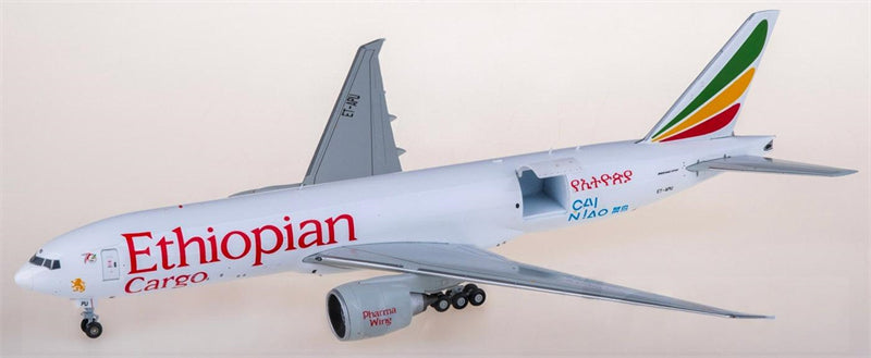 JC Wings Ethiopian Airlines Boeing 777-200LRF ET-APU 1:200 Diecast Model view 2