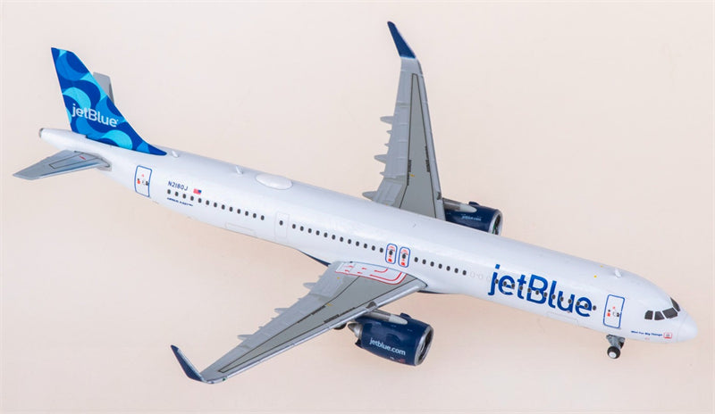 Geminijets JetBlue for Airbus A321neo N2180J 1:400 Airplane Pre-built Airliner Model Display