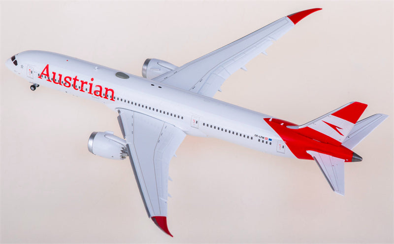 JC Wings Austrian Airlines for Boeing 787-9 Dreamliner OE-LPM Flaps Down 1:400 Airplane Pre-built Airliner Model Display