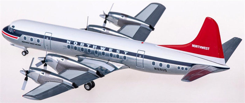 Geminijets Northwest Airlines for Lockheed L-188C for Electra N128US 1:200 Airplane Pre-built Airliner Model Display