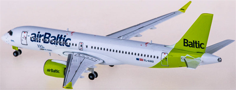 Herpa airBaltic for Airbus A220-300 YL-AAU 1:400 Airplane Pre-built Airliner Model Display