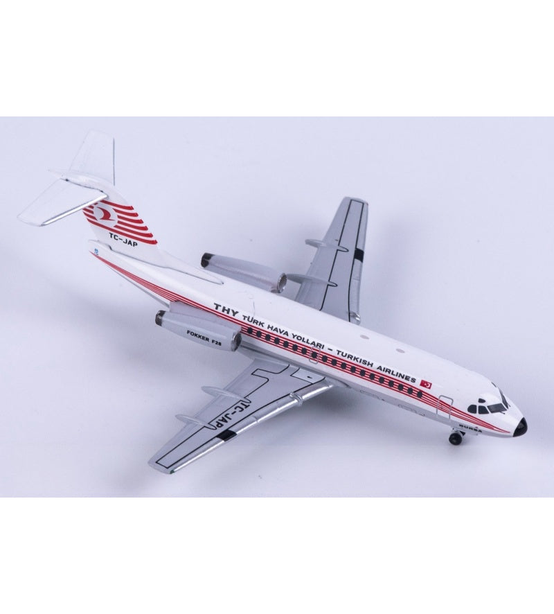 Aeroclassics 1:400 Turkish Airlines Fokker F28 TC-JAP DIECAST Model