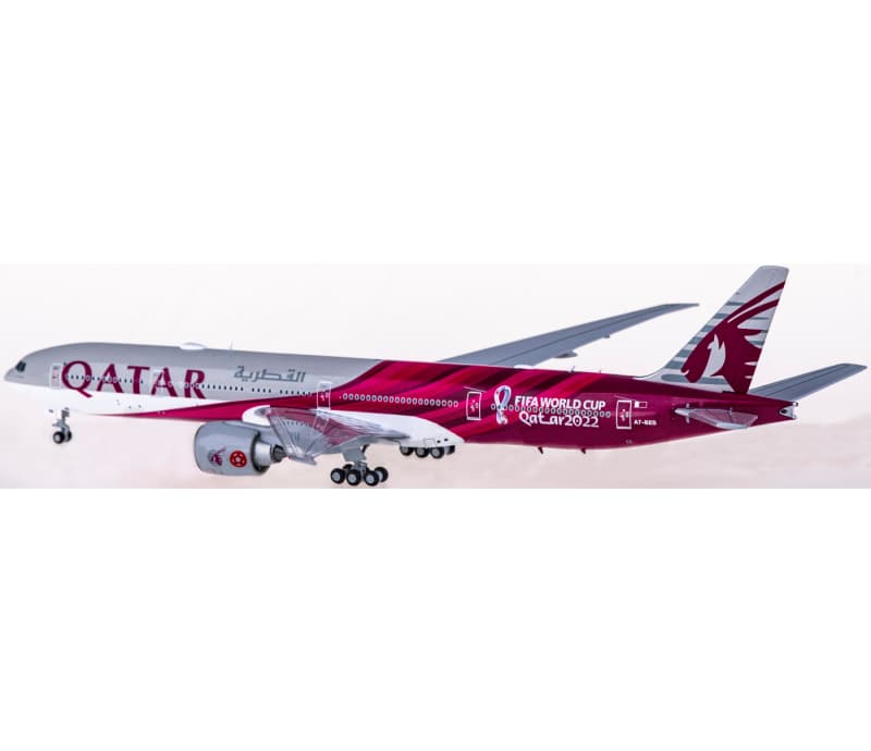 JC Wings Qatar Boeing 777-300ER A7-BEB 1:400 Aircraft Pre-built Airliner Model Display