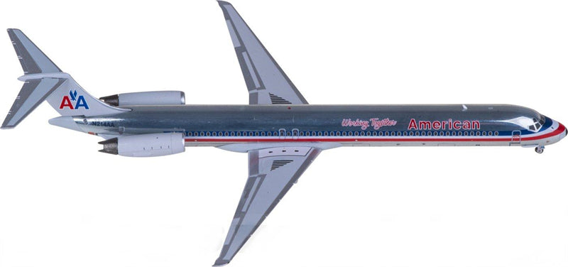 NG Models American Airlines for McDonnell Douglas MD-82 N214AA 1:400 Airplane Pre-built Airliner Model Display