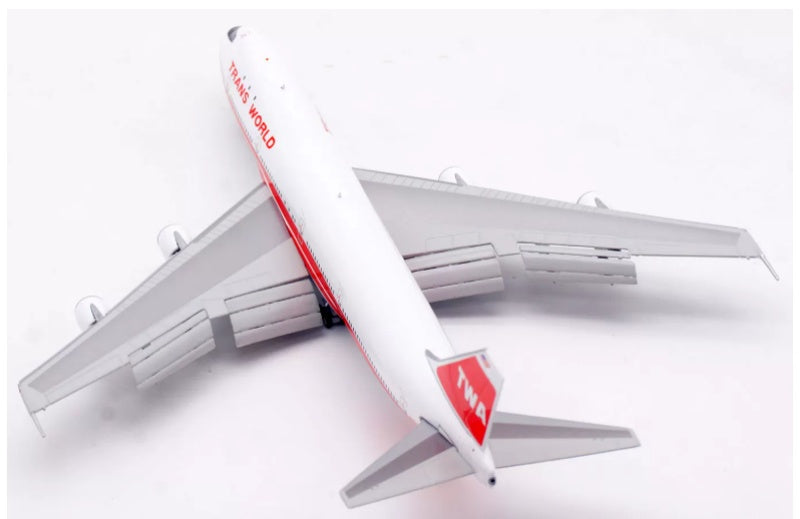 HX Models 1:400 TWA B747-100 N93105 Flaps down DIECAST Model