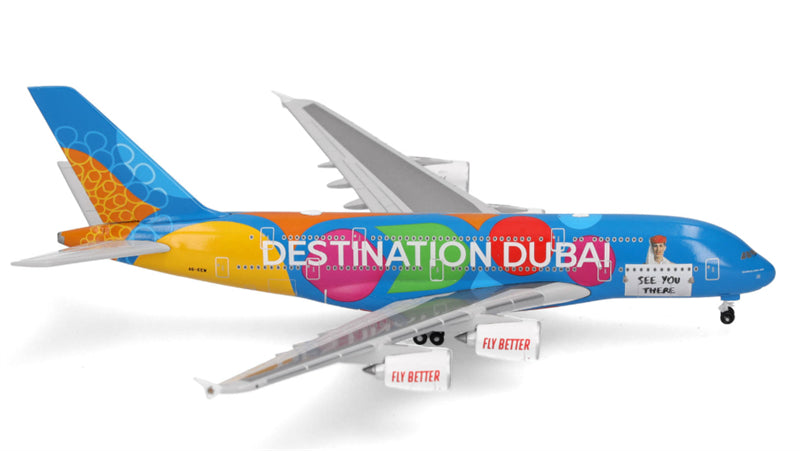 Herpa 1:500 Emirates Airbus A380 A6-EEW Model