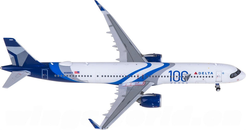 Phoenix Delta Airlines for Airbus A321neo N589DT 1:400 Airplane Pre-built Airliner Model Display