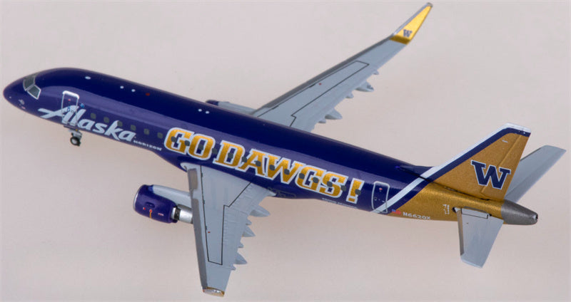 Geminijets Alaska Airlines for Embraer ERJ-175LR N662QX 1:400 Airplane Pre-built Airliner Model Display