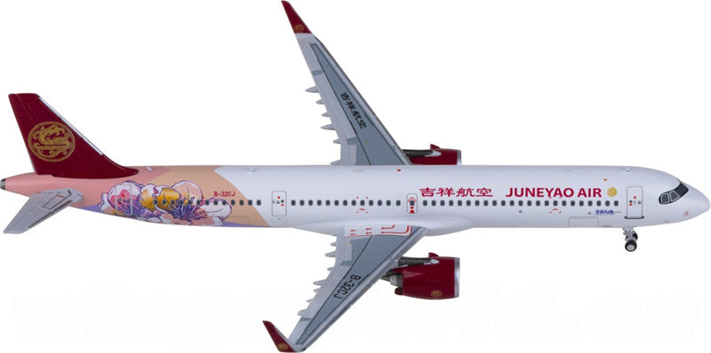 NG Models Juneyao Air for Airbus A321neo B-32CJ 1:400 Airplane Pre-built Airliner Model Display