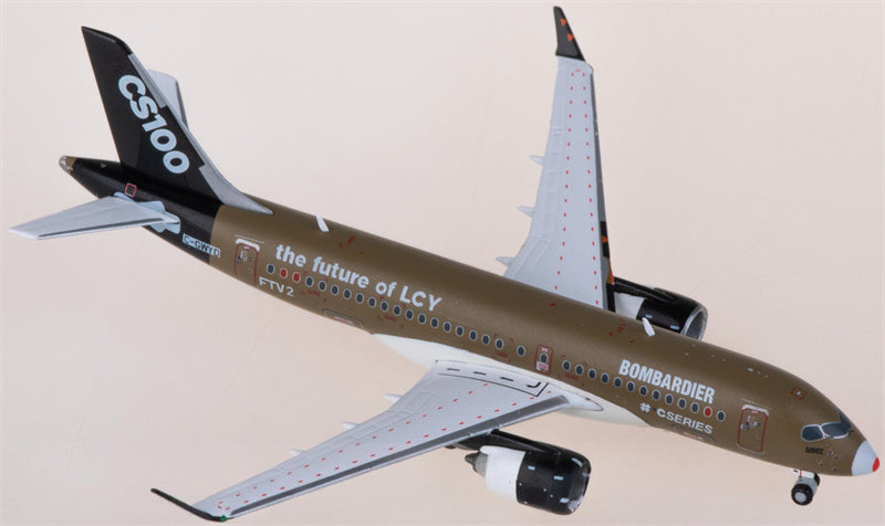 JC Wings Bombardier CS100 C-GWYD the future of LCY 1:400 Airplane Pre-built Airliner Model Display