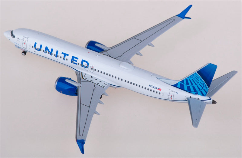 NG Models United Airlines Boeing 737 MAX 8 N17339 1:400 Aircraft Pre-built Airliner Model Display