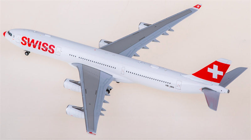 JC Wings Swiss Airbus A340-300 HB-JMA 1:400 Diecast Model view 4