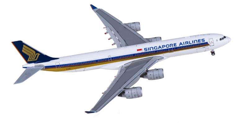 Hxmodels Singapore Airlines for Airbus A340-500 9V-SGD flaps down 1:400 Aircraft Pre-built Airliner Model Display