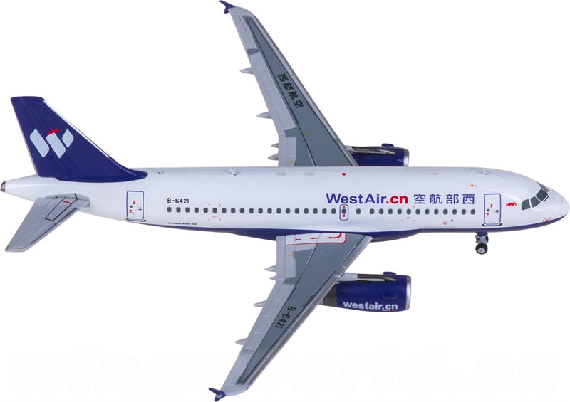 NG Models West Air Airbus A319 B-6421 1:400 Diecast Model view 4
