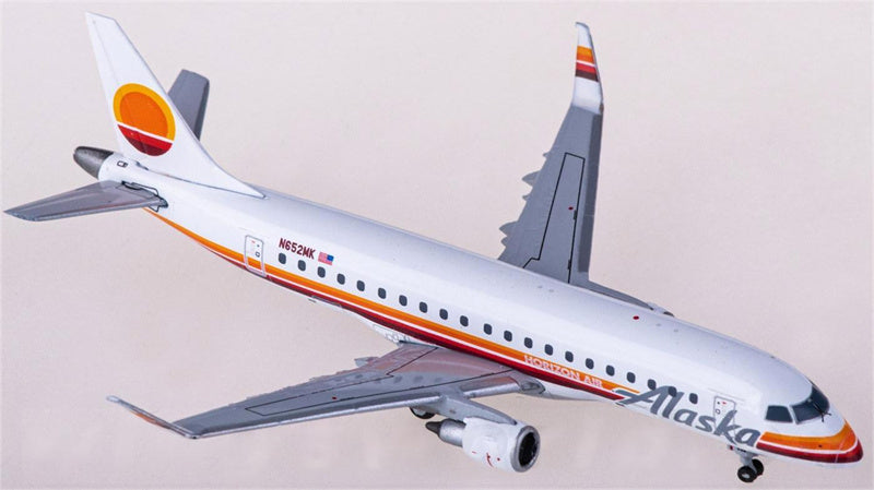 Geminijets Alaska Airlines for Embraer ERJ-175 N652MK 1:400 Airplane Pre-built Airliner Model Display