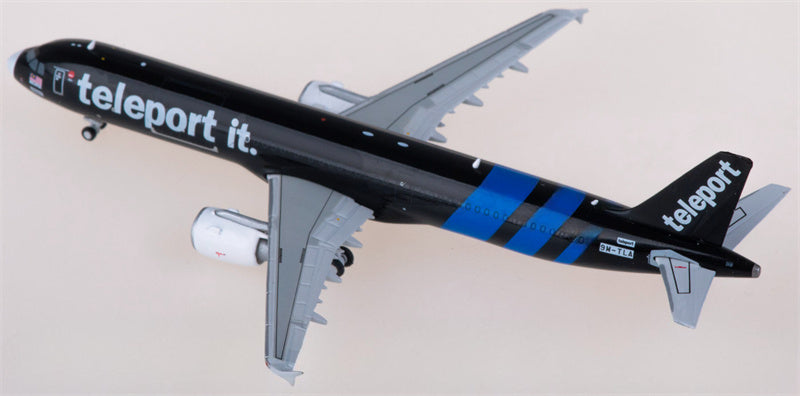 JC Wings AirAsia Airbus A321P2F 9M-TLA teleport it 1:400 Diecast Model view 4
