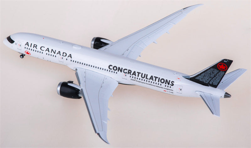 JC Wings Air Canada for Boeing 787-9 Dreamliner C-FVNB Flaps Down 1:400 Airplane Pre-built Airliner Model Display