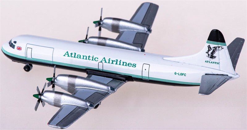 AeroClassics Atlantic Airlines for Lockheed L-188 G-LOFC 1:400 Aircraft Pre-built Airliner Model Display