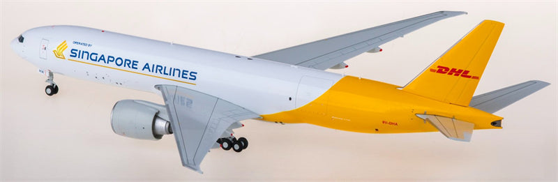 JC Wings 1:200 Singapore Airlines DHL Boeing 777-200LRF 9V-DHA Model