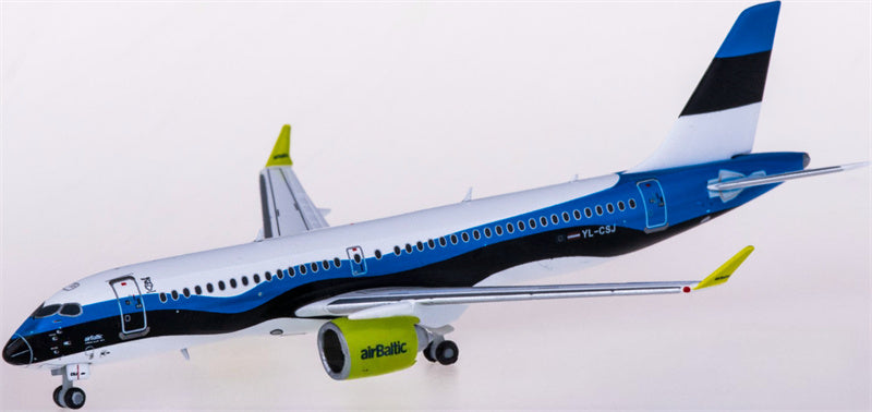 JC Wings airBaltic for Airbus A220-300 YL-CSJ 1:400 Airplane Pre-built Airliner Model Display