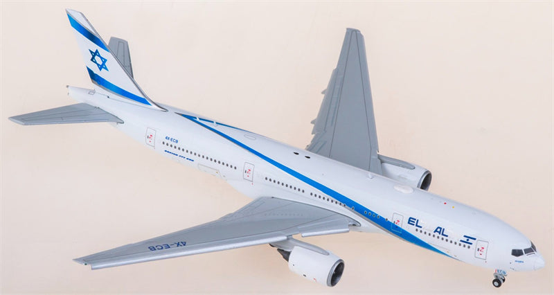 Geminijets 1:400 El Al Boeing 777-200ER 4X-ECB Flaps down Model