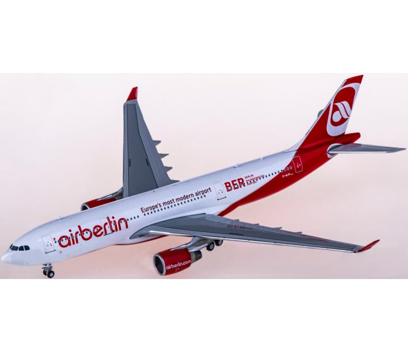 JC Wings Air Berlin Airbus A330-200 D-ALPI Berlin Brandenburg Airport 1:400 Aircraft Pre-built Airliner Model Display