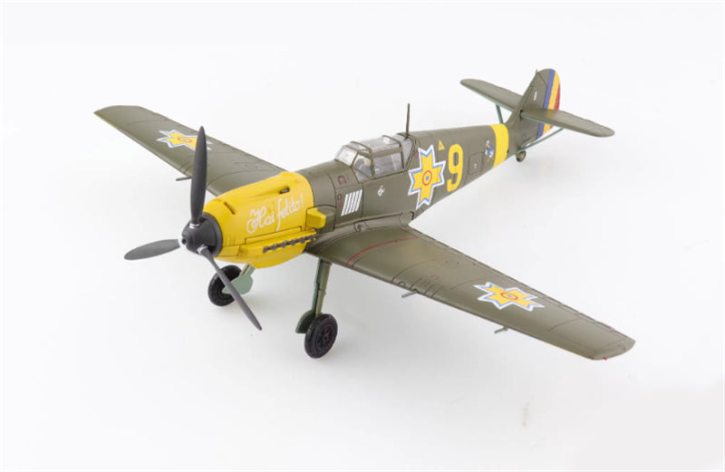 Hobby Master BF 109E-3 "Hai Fetito" No.9, Lt. loan Di Cesare, Grupul 7, Romanian Air Force, Karpovka-Stalingrad, November 1941 1/48 Aircraft Pre-built Model