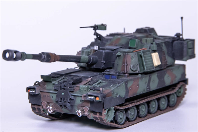 T-MODEL US M109A7 self-propelled howitzer 155mm w/ Ammunition truck NATO Color 1:72 Tank Pre-built Model