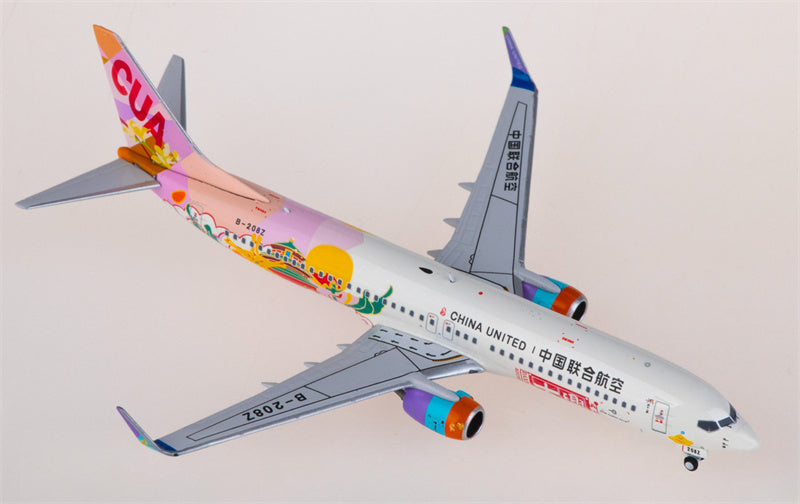NG Models China United Airlines Boeing 737-800 B-208Z 1:400 Diecast Model view 2